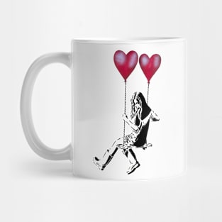 Banksy Ballon Girl Stencil Mug